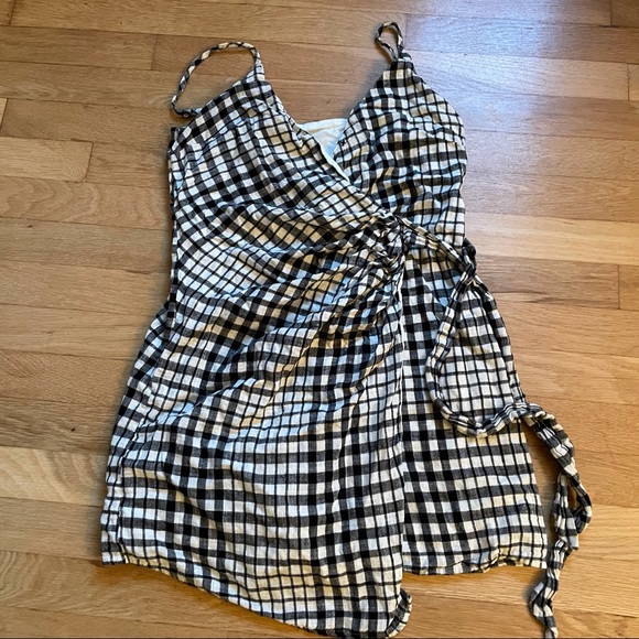 Free People Gingham Wrap Dress - Picture 4 of 9